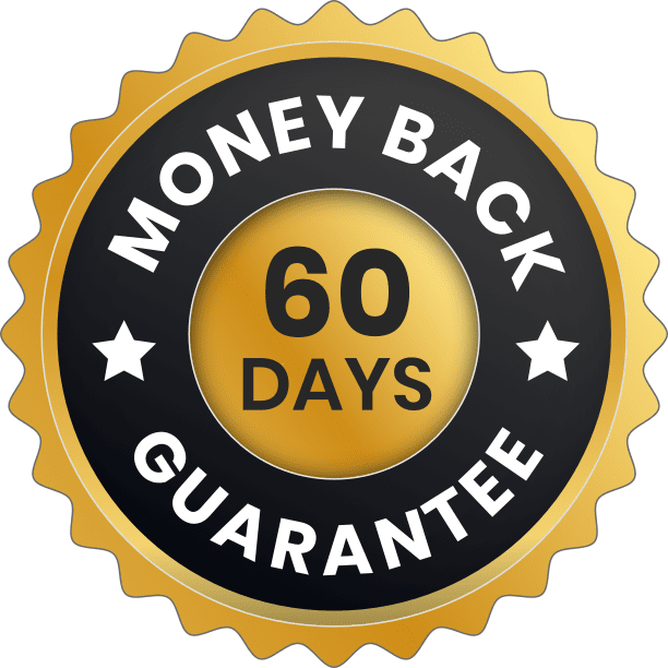 100% Satisfaction 60-Day Money-Back Guarantee Seal