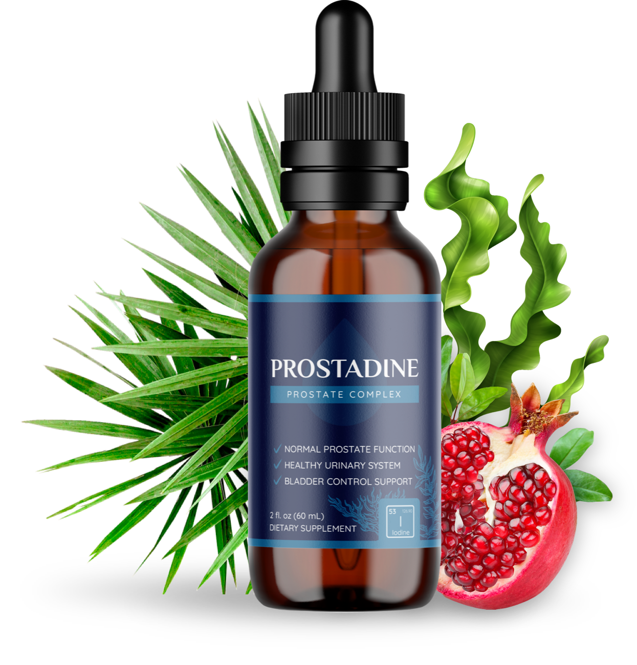 Prostadine Natural Prostate Complex Dropper Bottle with Saw Palmetto and Pomegranate